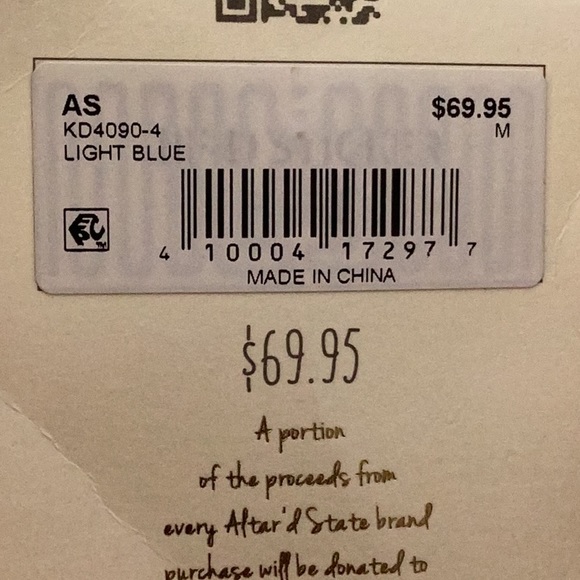 Altar’d State Light Blue Floral Dress Sz M - Picture 7 of 8